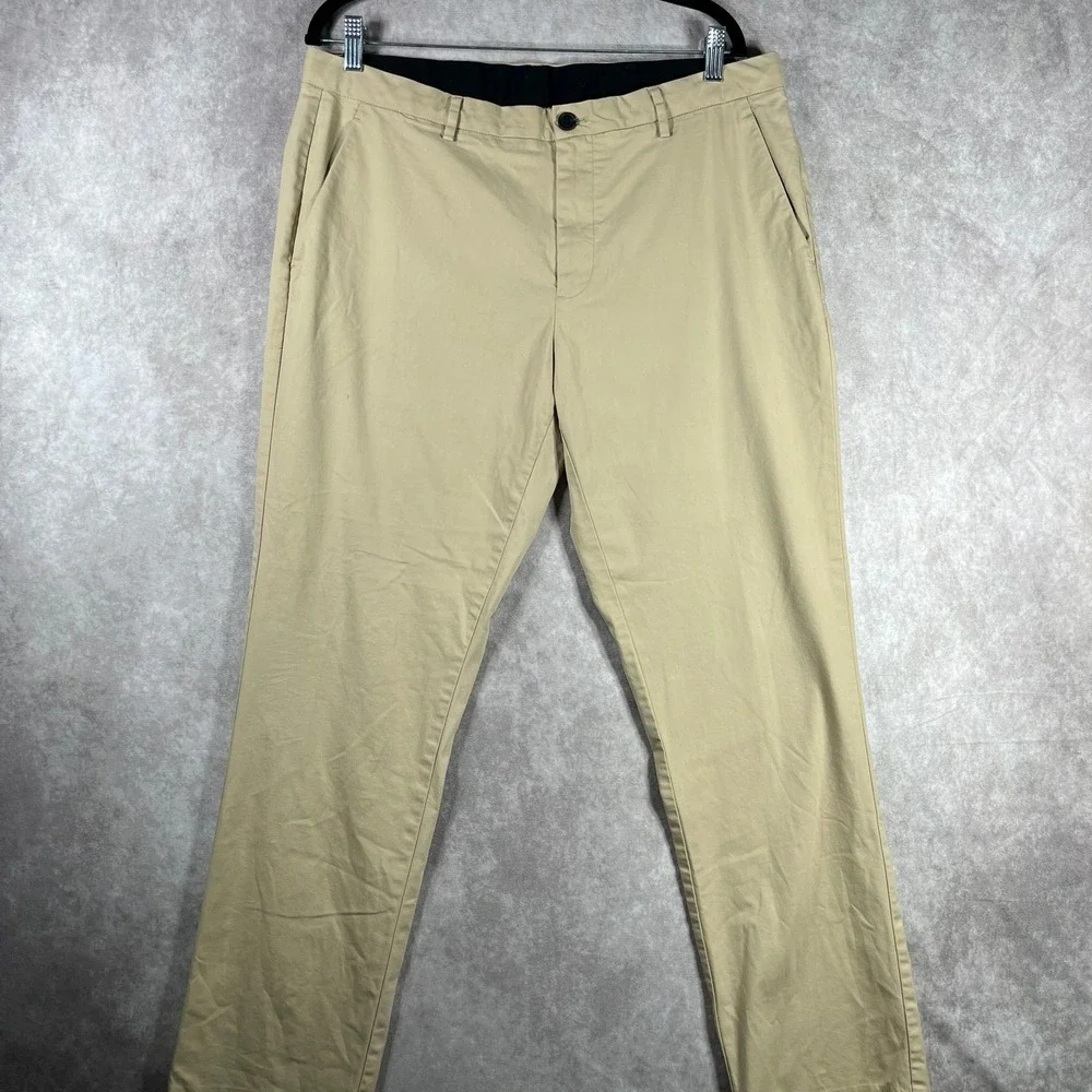 Bonobos Pants Mens 36X32 Tan‎ Chino Khaki Straight Trousers Career Office Casual